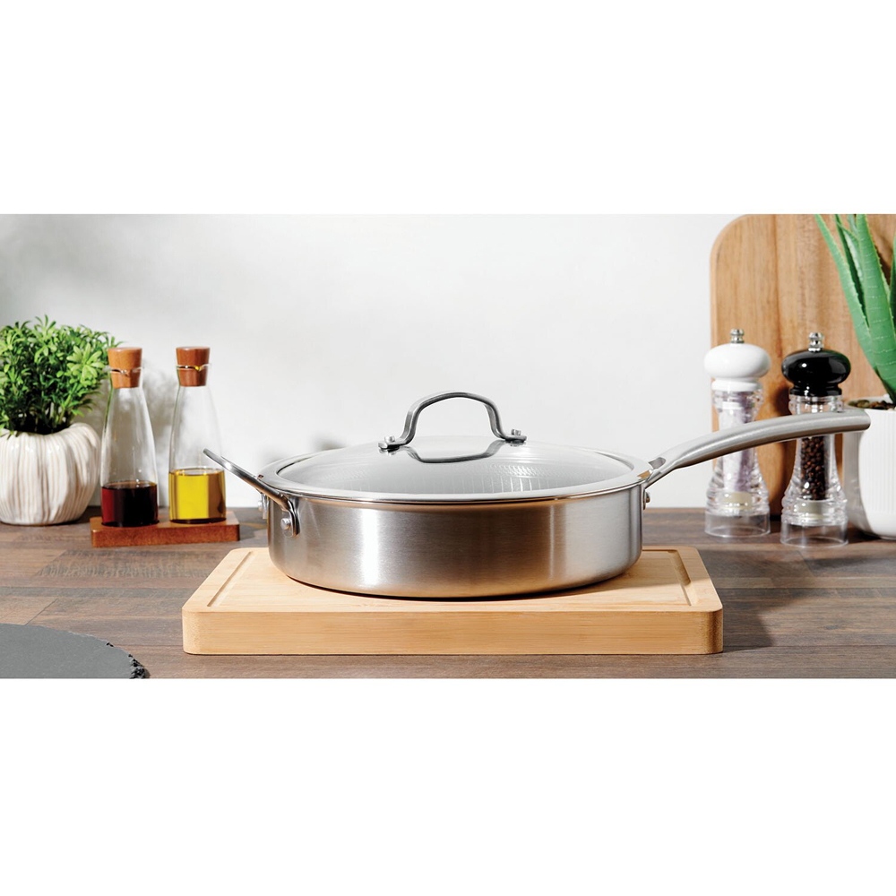 Kitchen Master Hex Stainless Steel Saute Pan - Silver Image 3