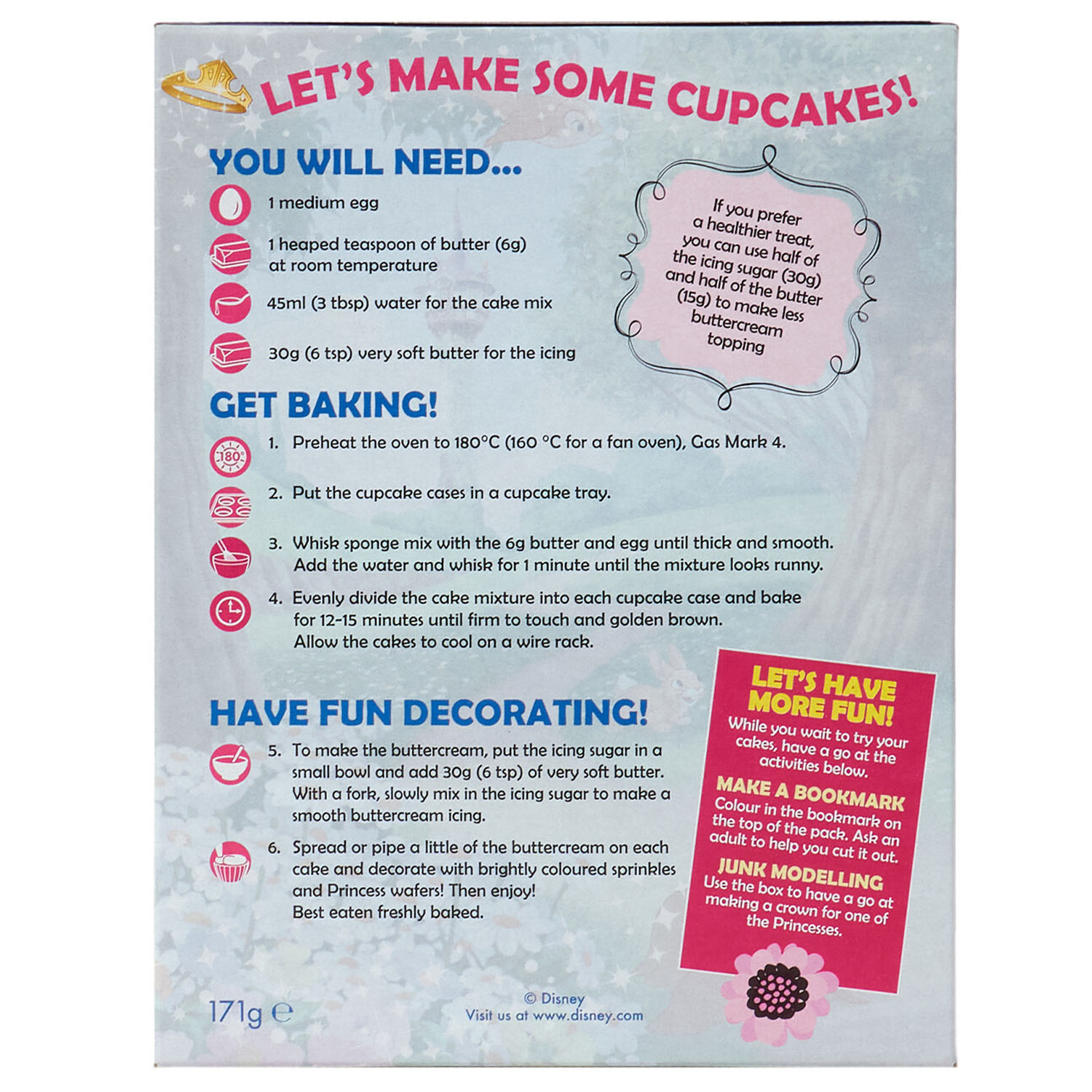 Disney Princess Purple Princess Tea Party Vanilla Cupcake Kit Image 3