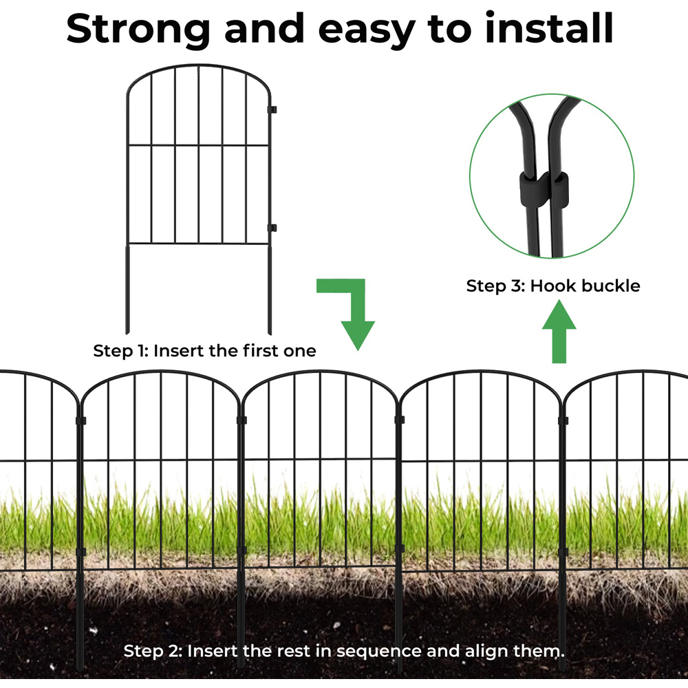 Levede Metal Animal Barrier Garden Fence 61 x 32cm 10 Pack Image 4