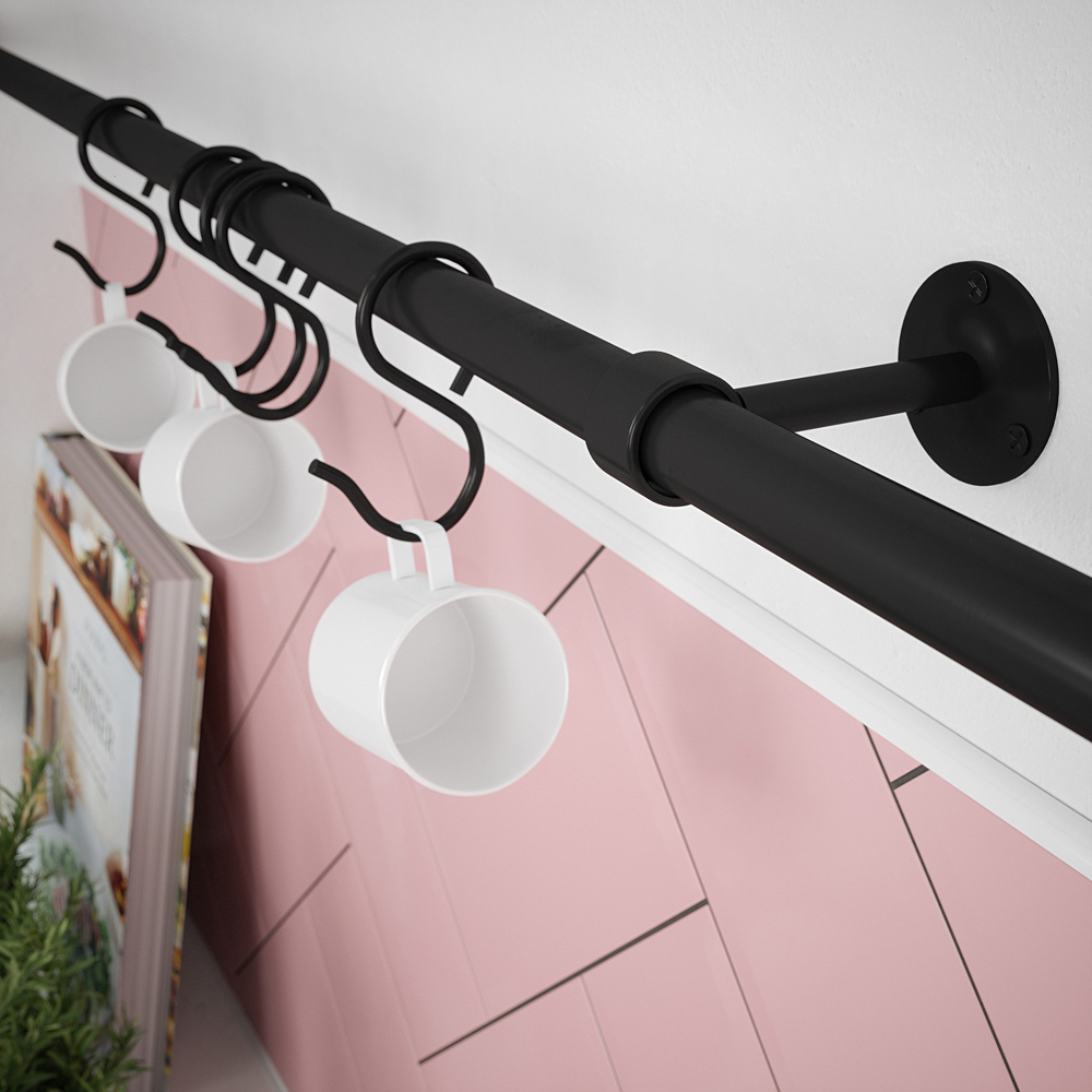 Rothley Matt Black Utensil Rail 19 x 1000mm Image 3