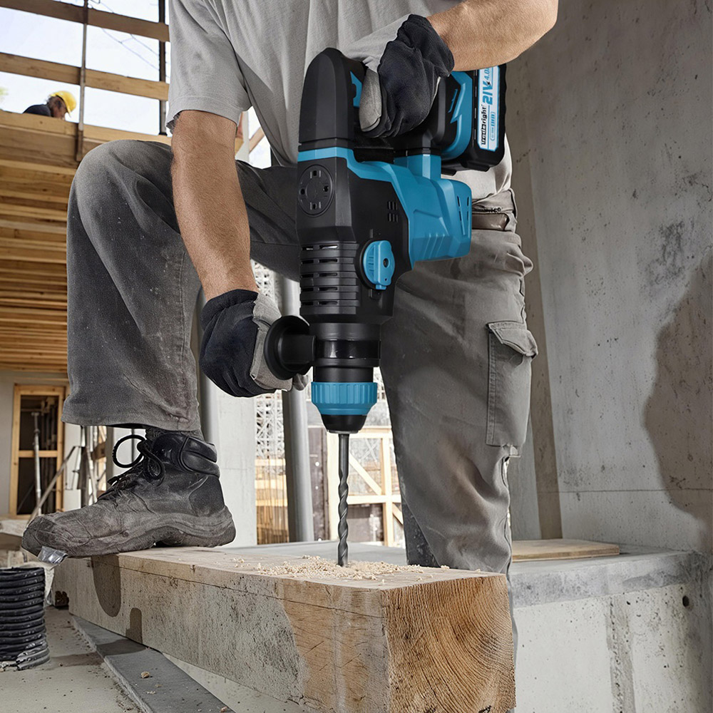 Traderight HW0302-UK SDS Plus Cordless Rotary Hammer Drill 21V Image 2