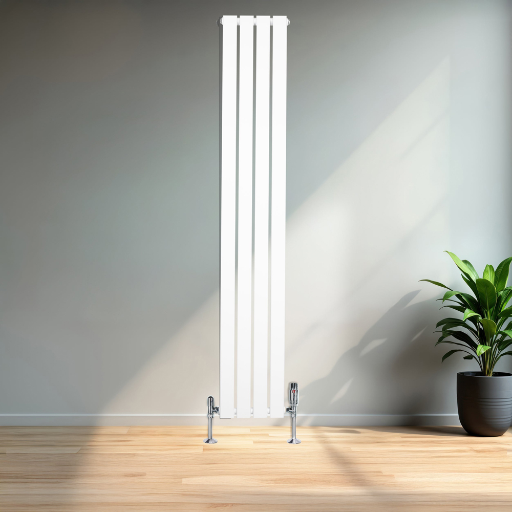 MonsterShop 2413 BTU White Flat Single Column Radiator 1800 x 280mm Image 2