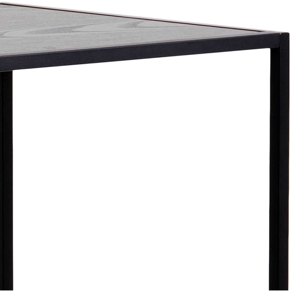 Florence Seaford Black Ash Top Metal Bar Table Image 4