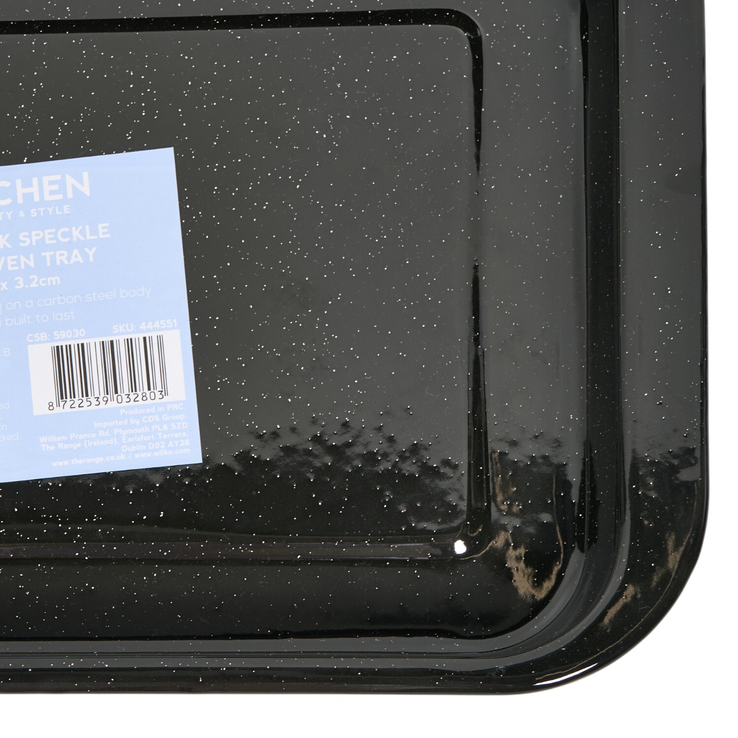 My Kitchen Large Enamel Oven Tray Black Image 3
