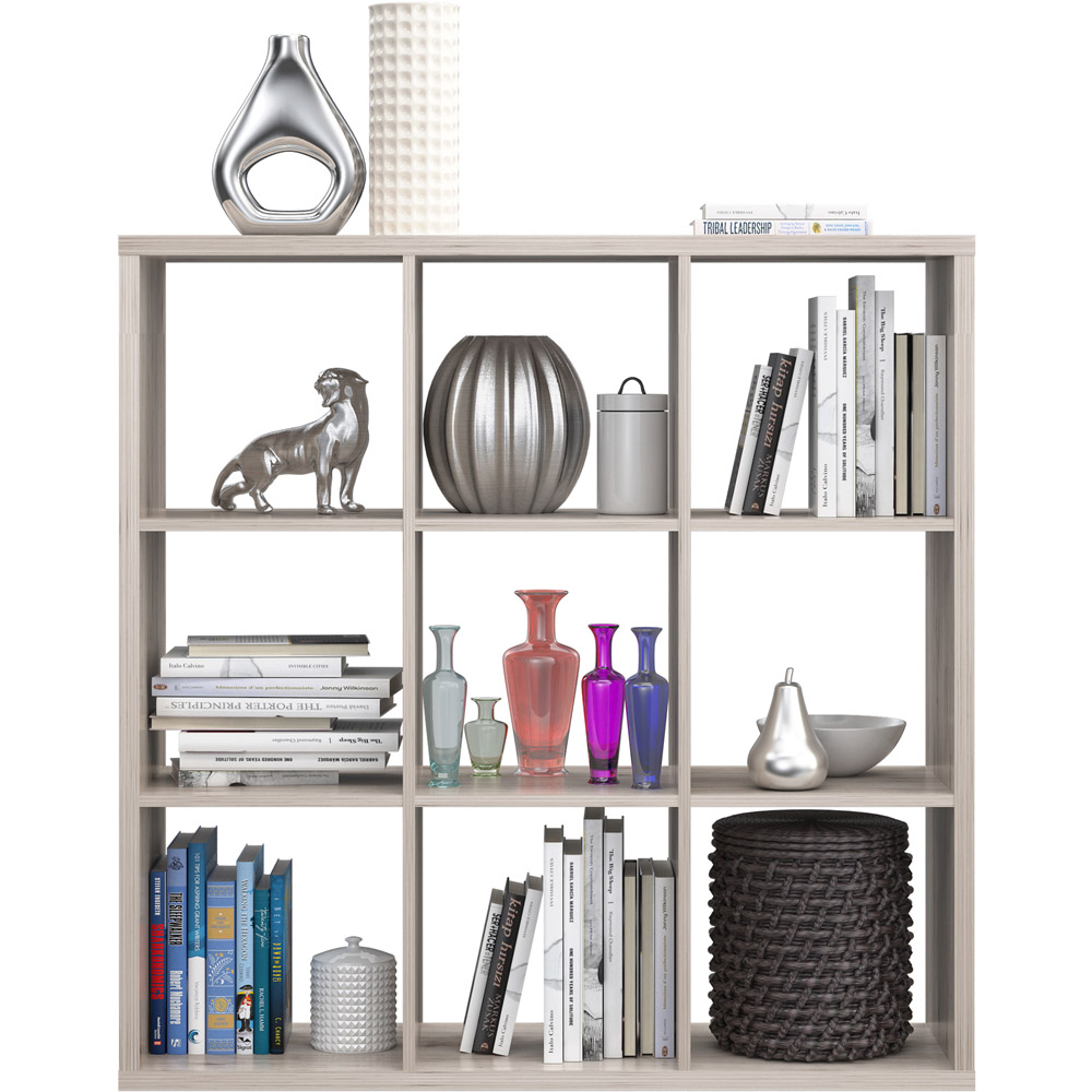 Florence Mauro 9 Shelf Sand Oak Bookcase Image 4