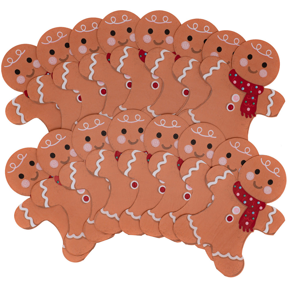 Pack of 16 Gingerbread Napkins Image 5