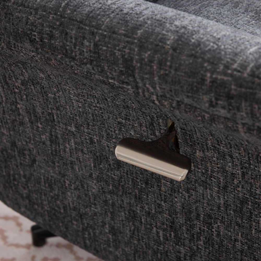 Queensbridge Dark Grey Swivel Chair and Footstool Image 8