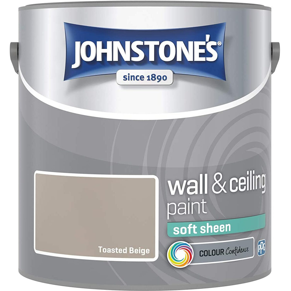 Johnstone's Walls & Ceilings Toasted Beige Soft Sheen Paint 2.5L Image 2