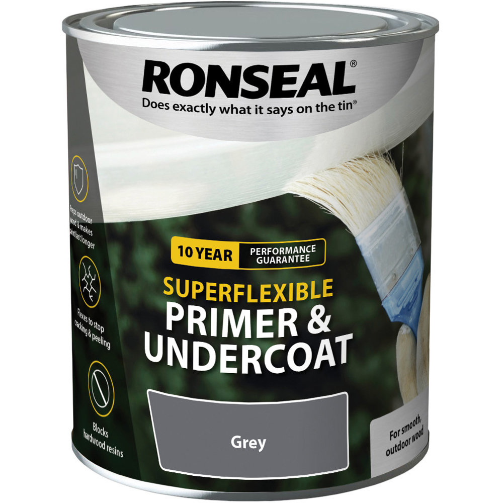 Ronseal Super Flexible Dark Grey Primer & Undercoat 750ml Image 2