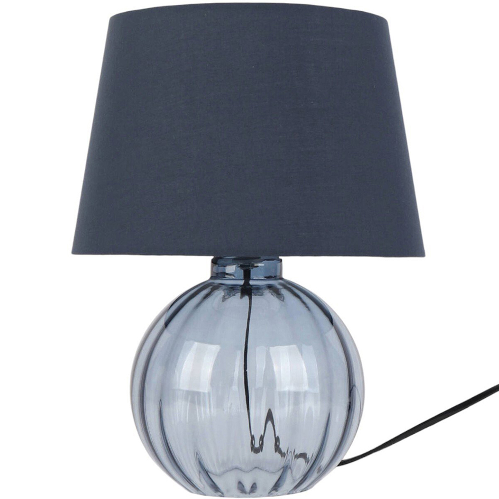 Aven Glass Table Lamp Blue Image 1