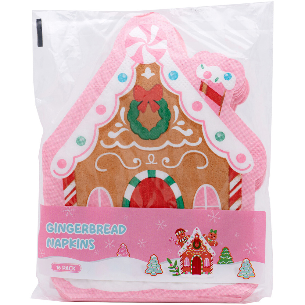 Pack of 16 Gingerbread Napkins Image 3