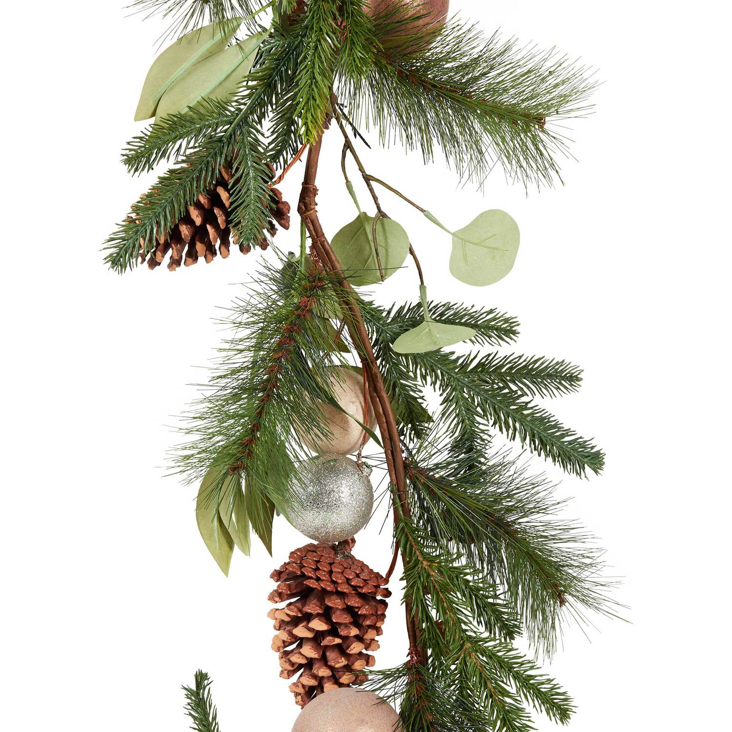 Natural Bauble Garland - Green Image 2