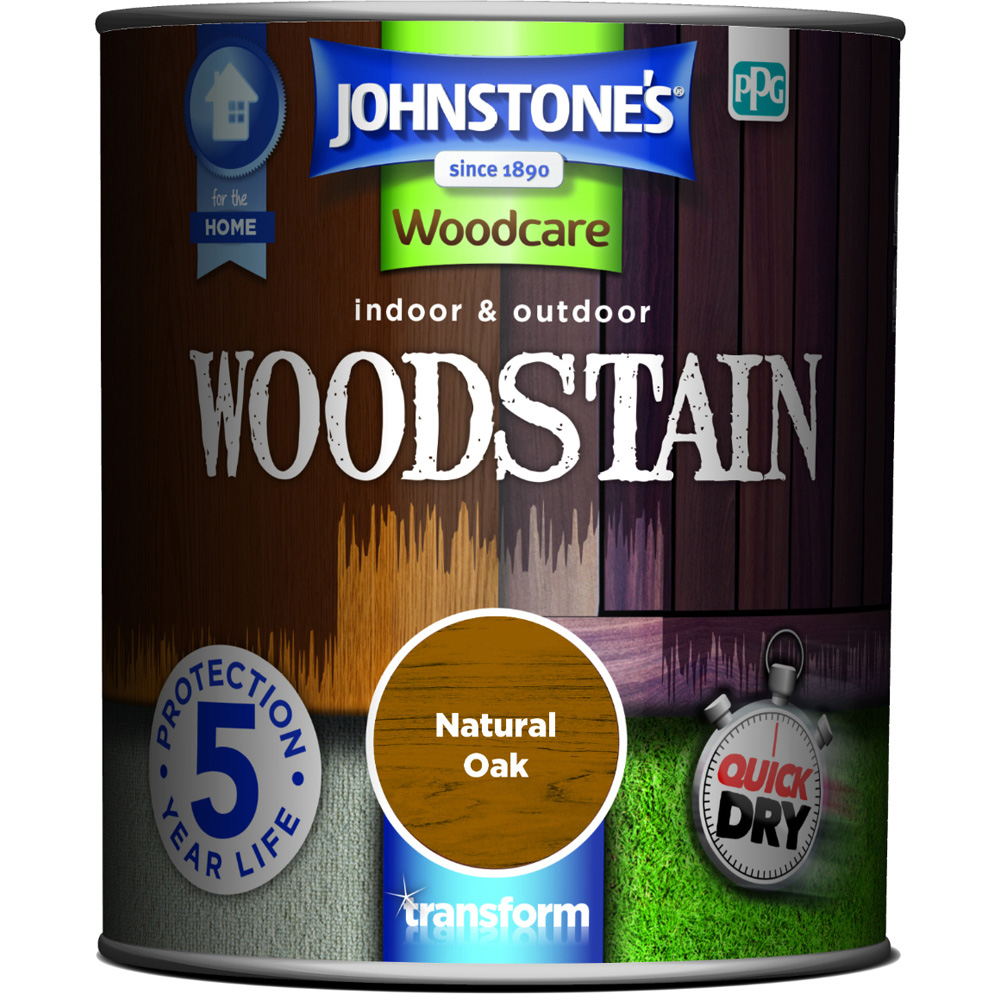 Johnstone's Natural Oak Woodstain 750ml Image 2