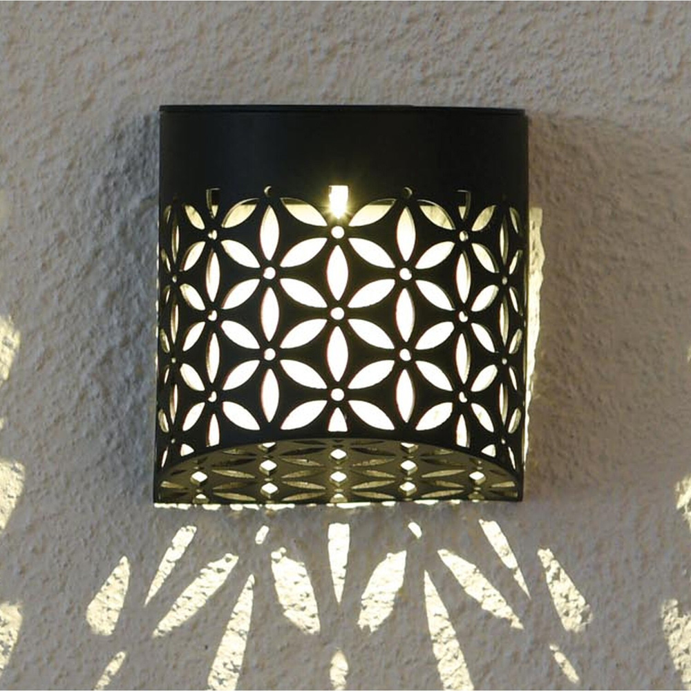 Charleston Solar Wall Light - Black Image 3