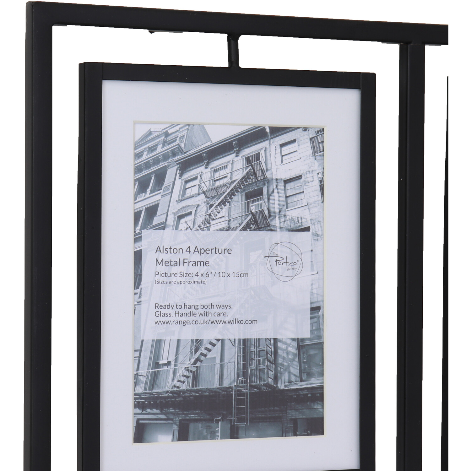 Alston Multi Aperture Metal Photo Frame Black 47.8cm Image 3