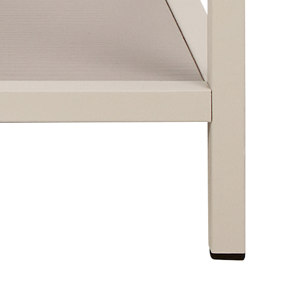 Florence Seaford 4 Shelf Wide Grey Steel Bookcase Image 7
