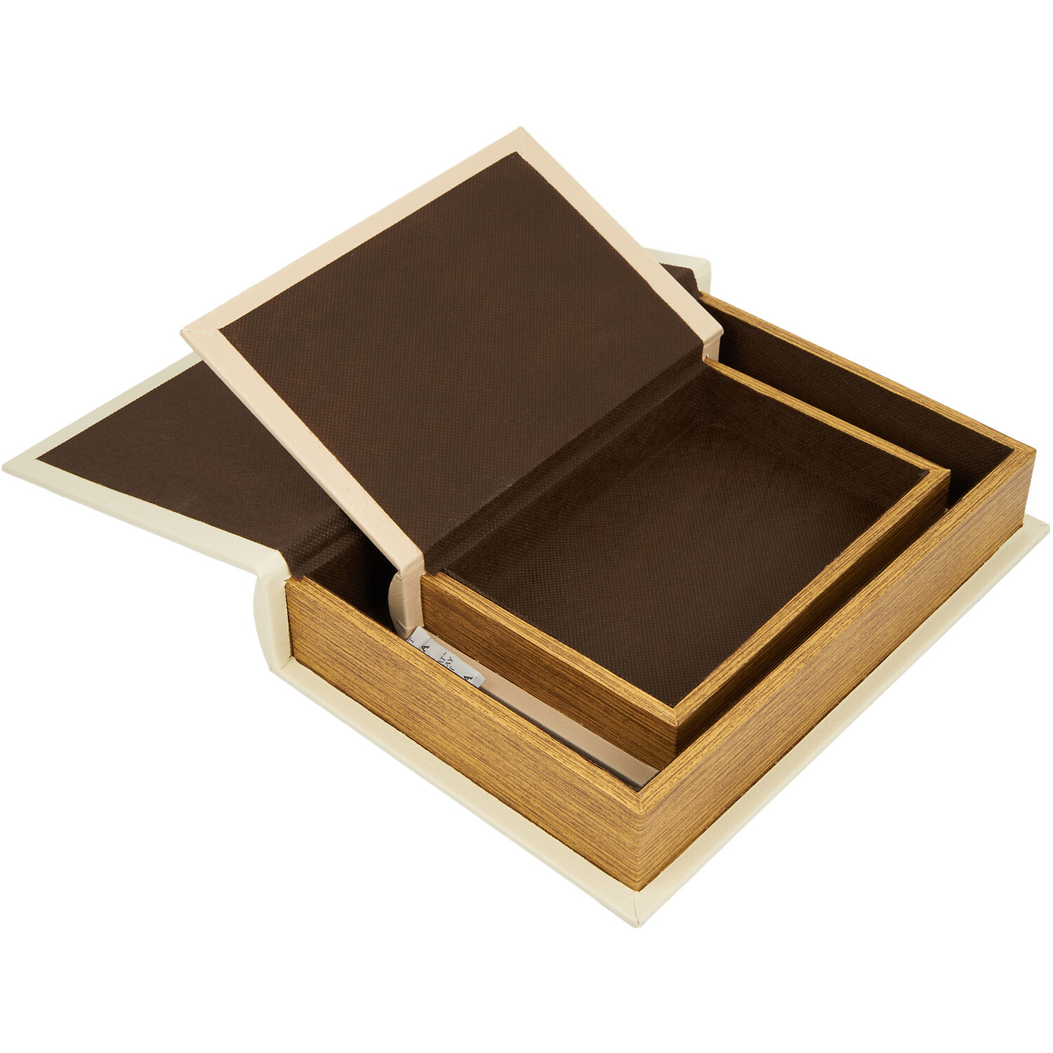 Set of 2 Bohemia Book Boxes - Neutral Image 2