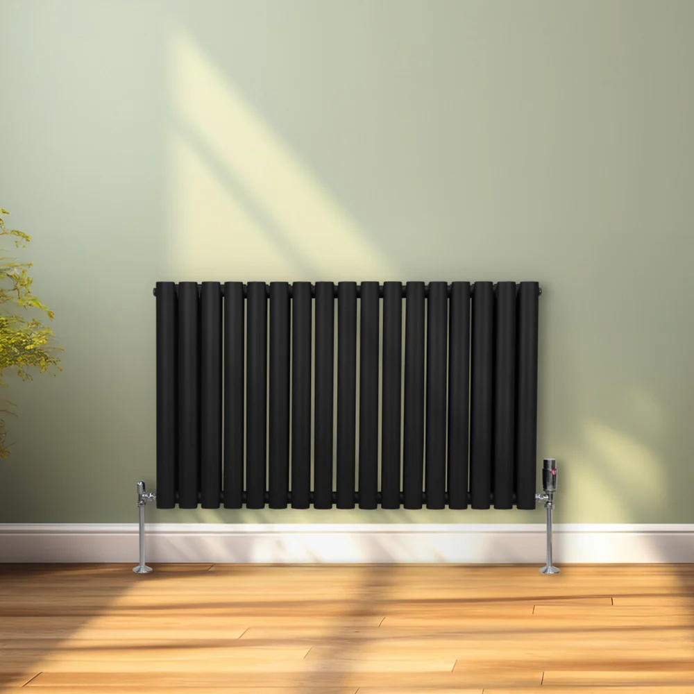 Monster Shop 4562BTU Black Oval Column Radiator and Valves 600 x 1020mm Image 2