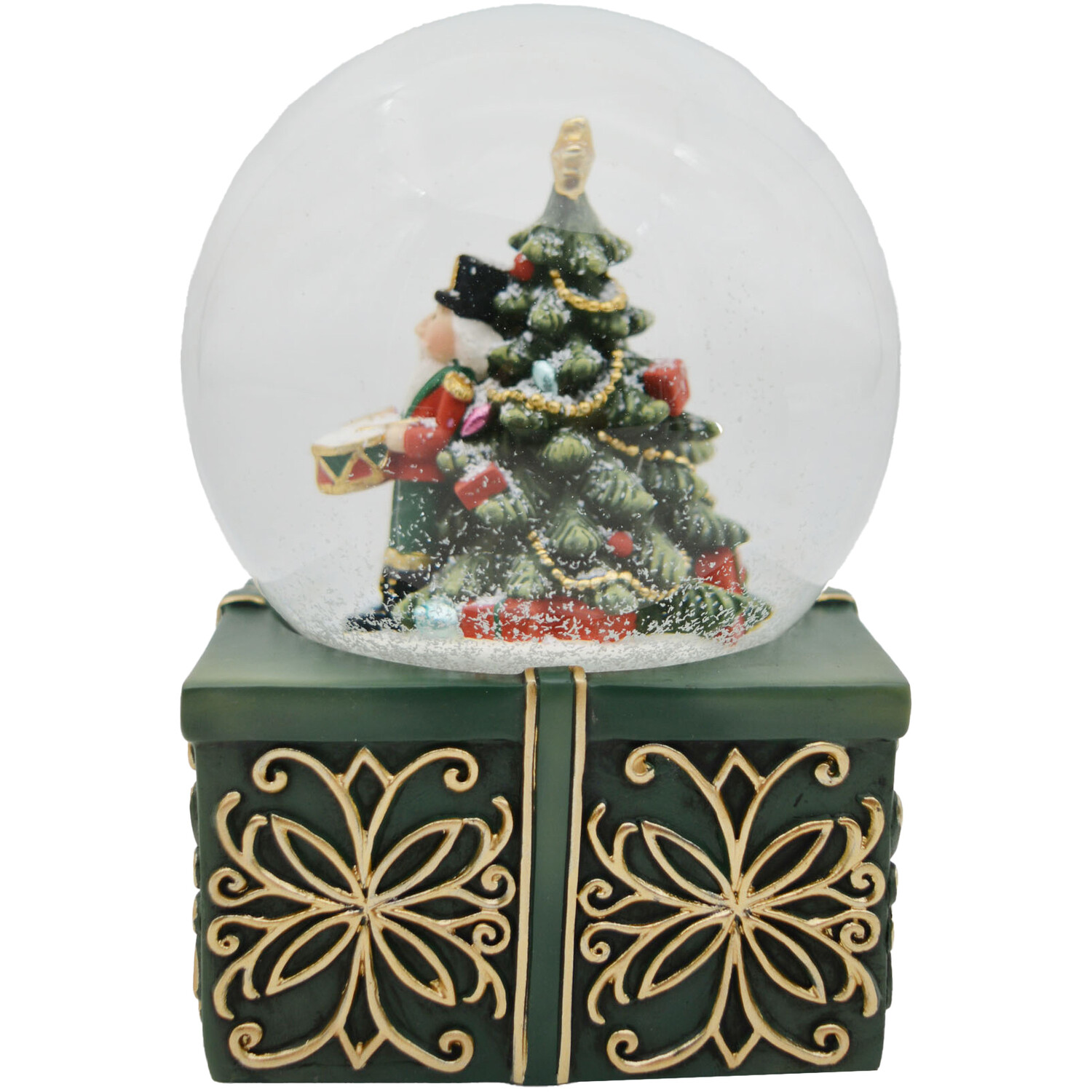 Nutcracker Snow Globe Emerald Green Image 3