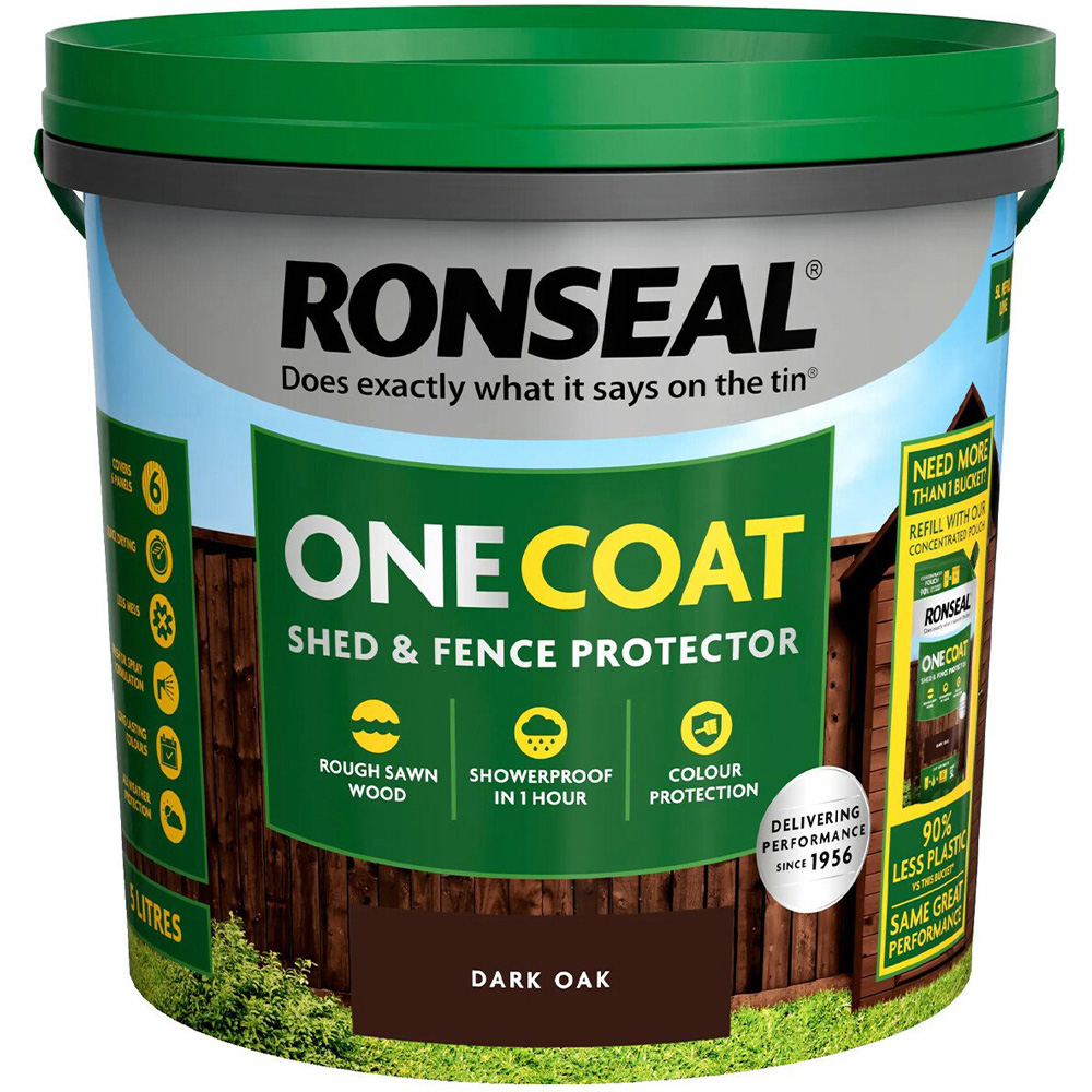 Ronseal One Coat Shed and Fence Protector - Dark Oak Image 2