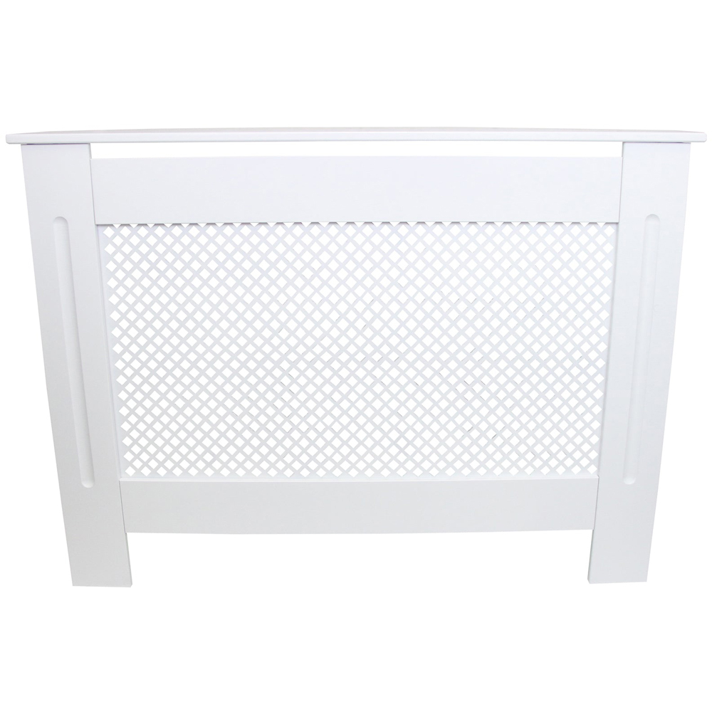 MonsterShop White Trellised Grill MDF Radiator Cover MDF 820 x 1115mm Image 2