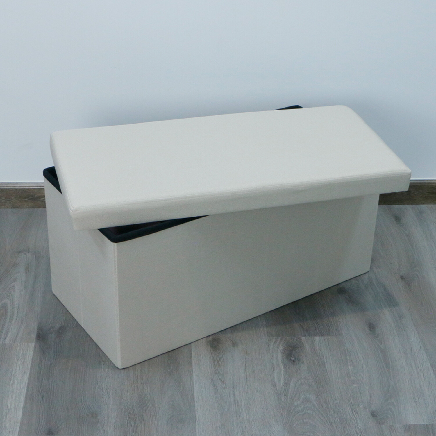 Cream Seville Linen Storage Trunk Image 7