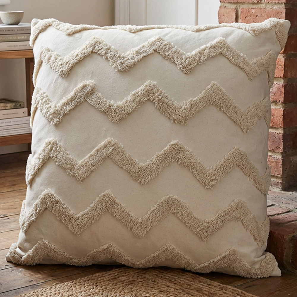Kimana Tufted Floor Cushion - Natural Image 2