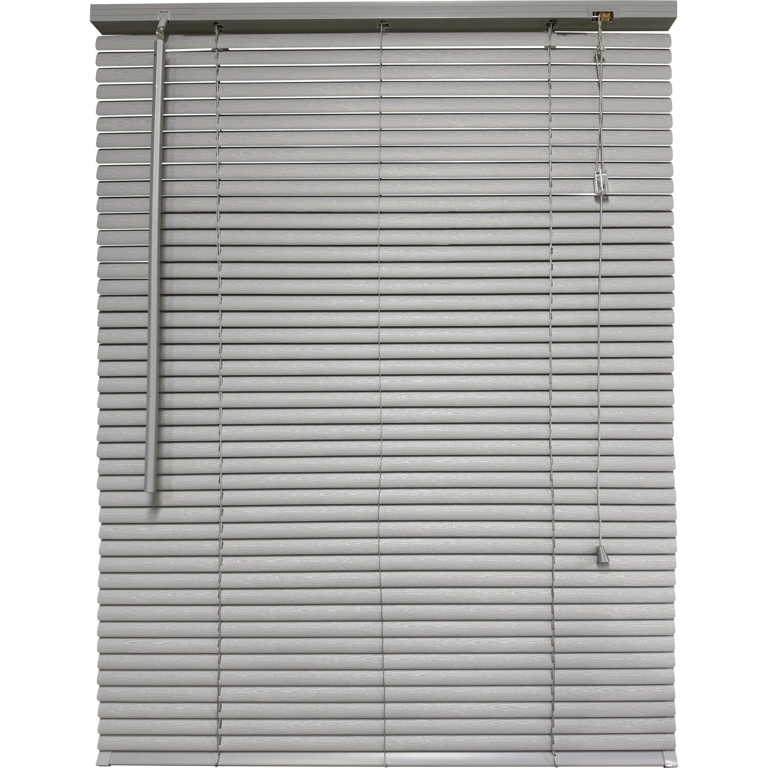 PVC Silver Wood Effect Blind - Silver / 135cm Image 2