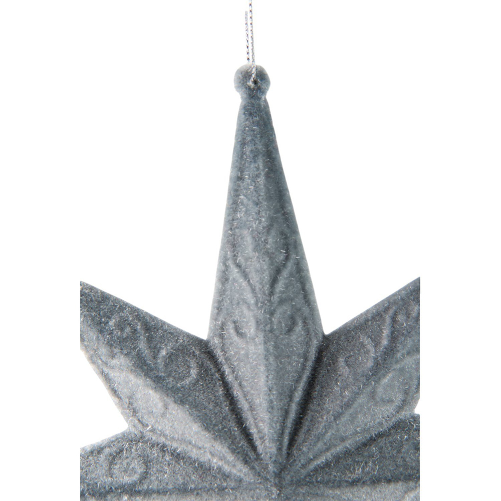 Flocked Atomic Star Hanging DecorationGrey Image 4