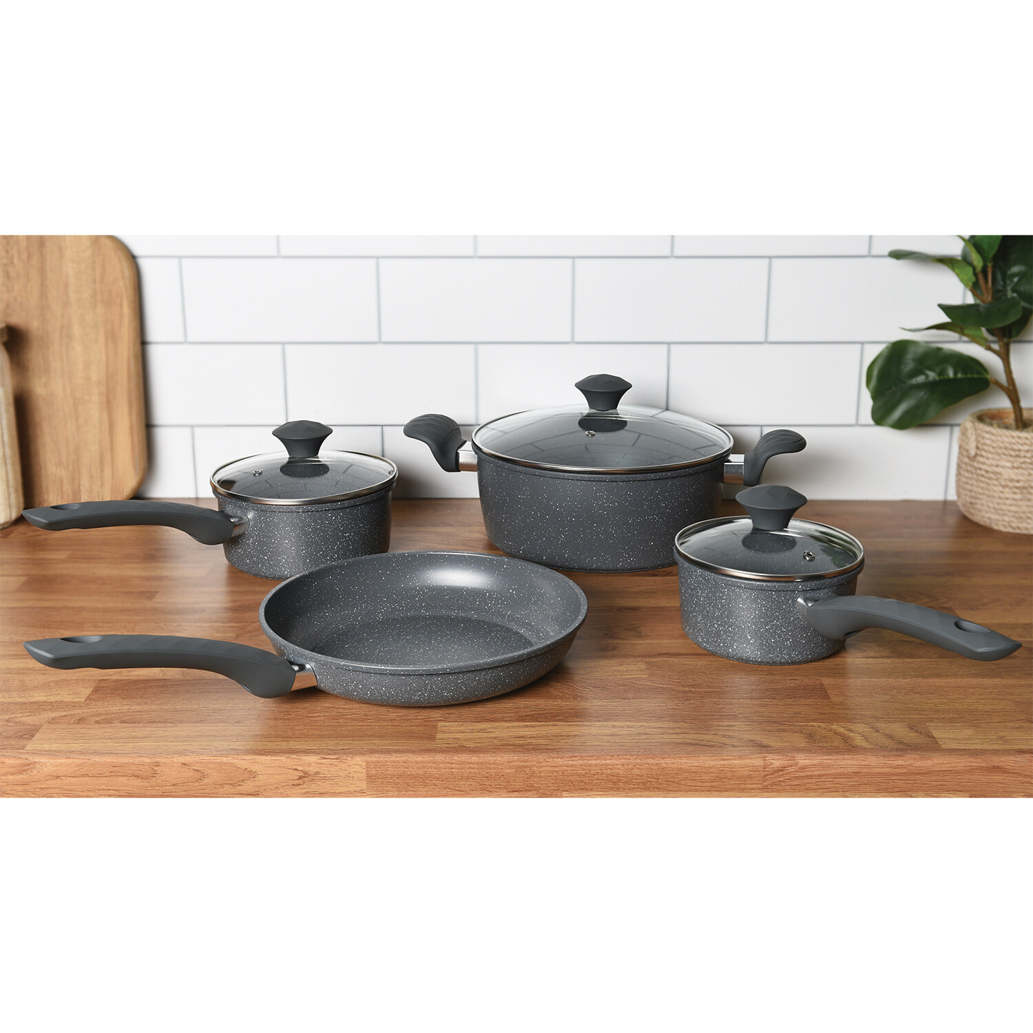 7 Piece Cookware Set - Grey Image 2