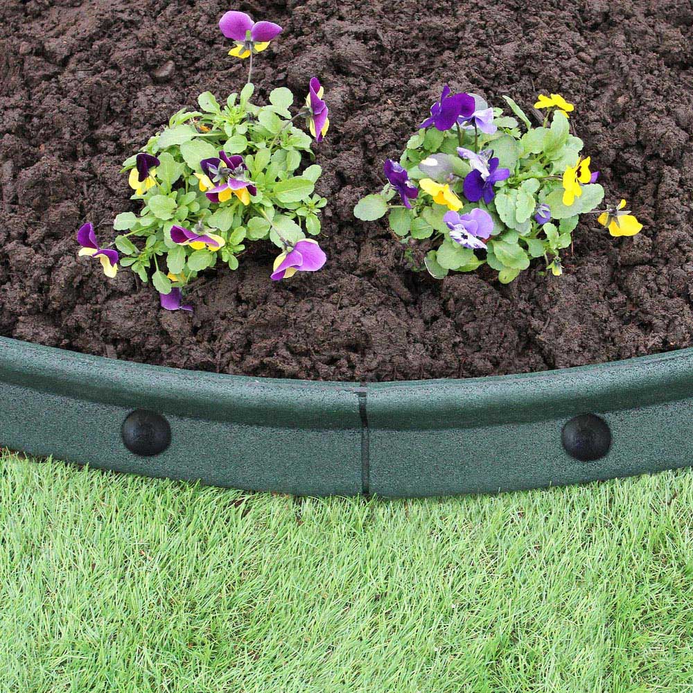 MonsterShop Green 4ft 24 Pack Flexible Lawn Edging Image 2