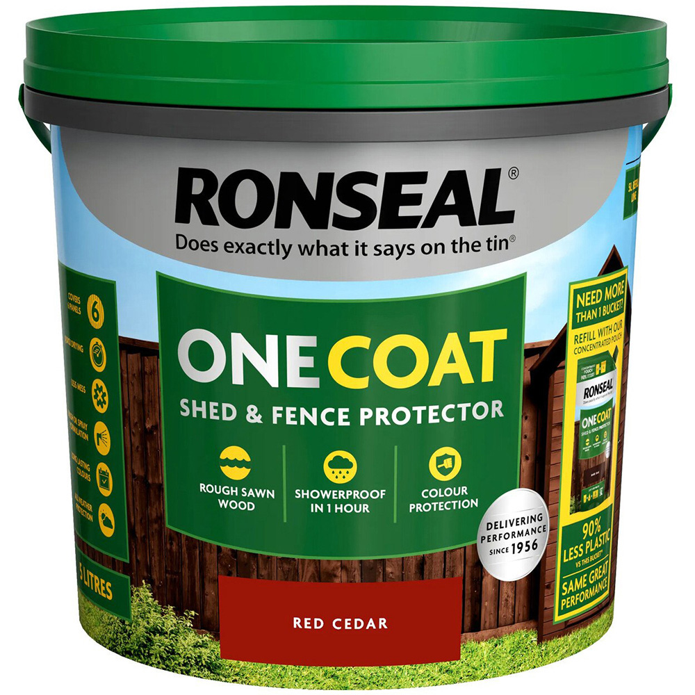 Ronseal One Coat Shed and Fence Protector - Red Cedar Image 2
