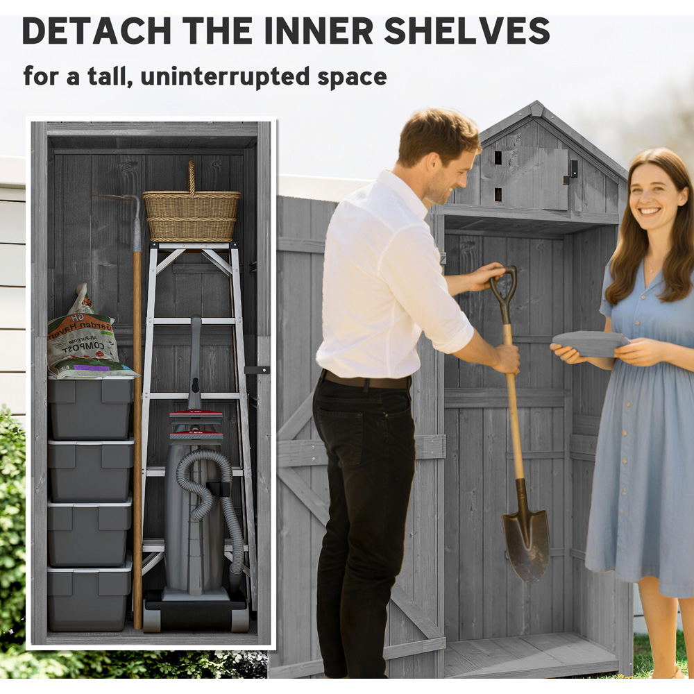 Outsunny 3 Shelve Tool House Shed Image 5