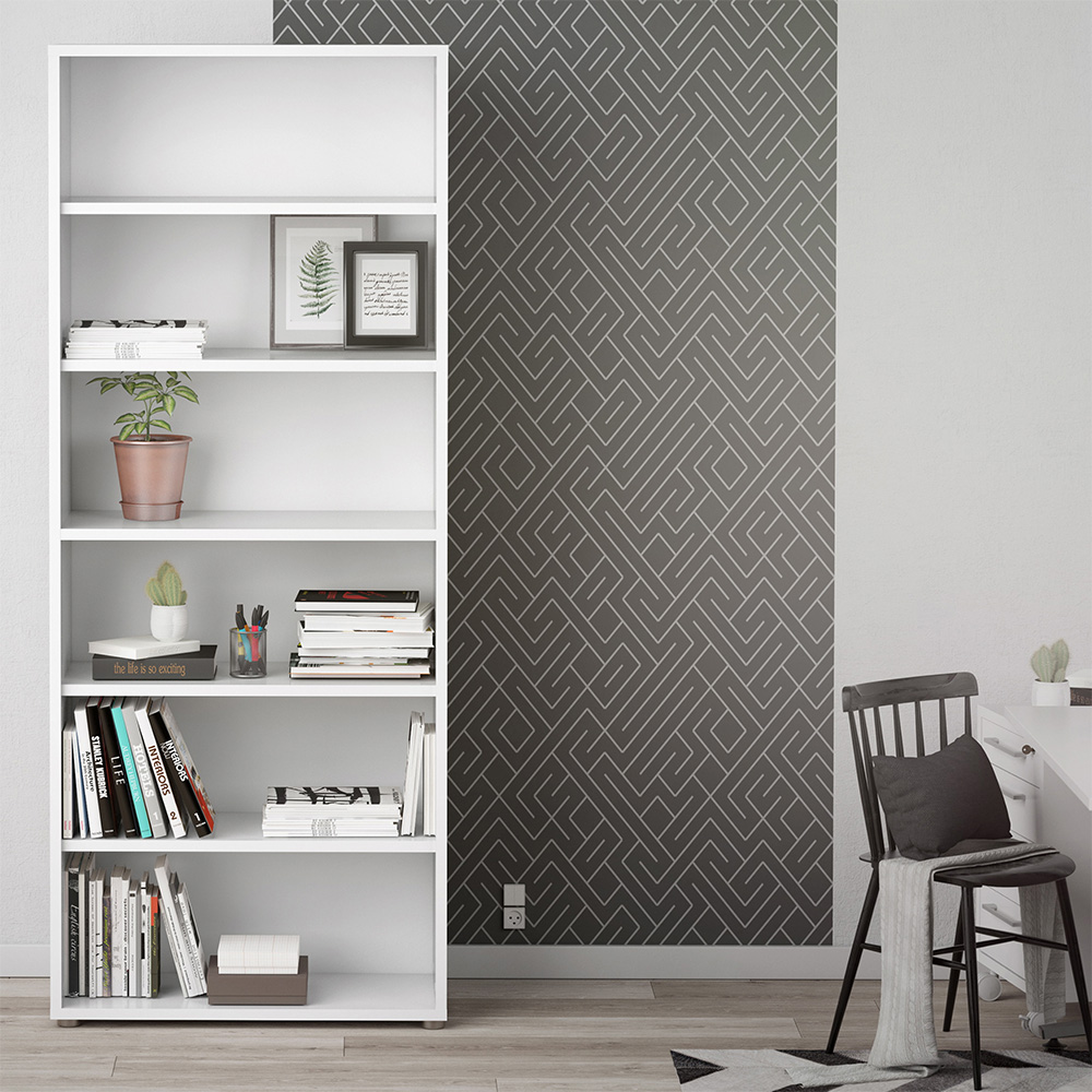 Furniture To Go Prima White 6 Shelf Bookcase Image 4