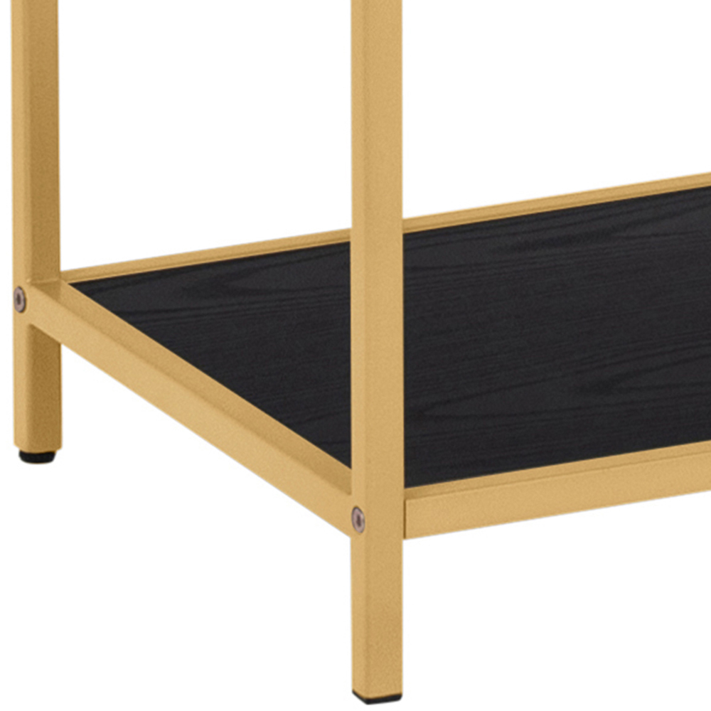 Florence Seaford 5 Shelf Black and Gold Metal Bookcase Image 7