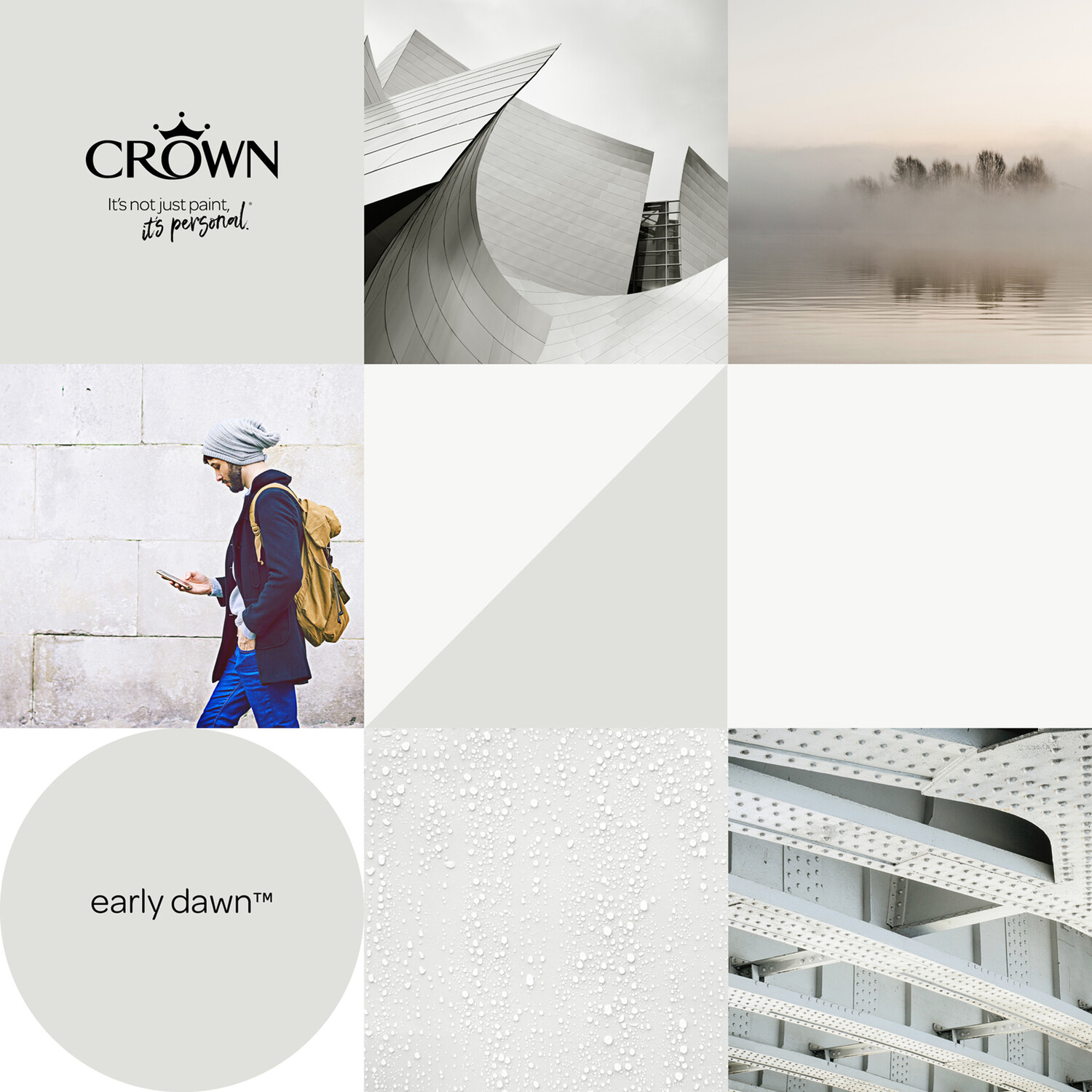 Crown Walls & Ceilings Early Dawn Mid Sheen Emulsion Paint 2.5L Image 7