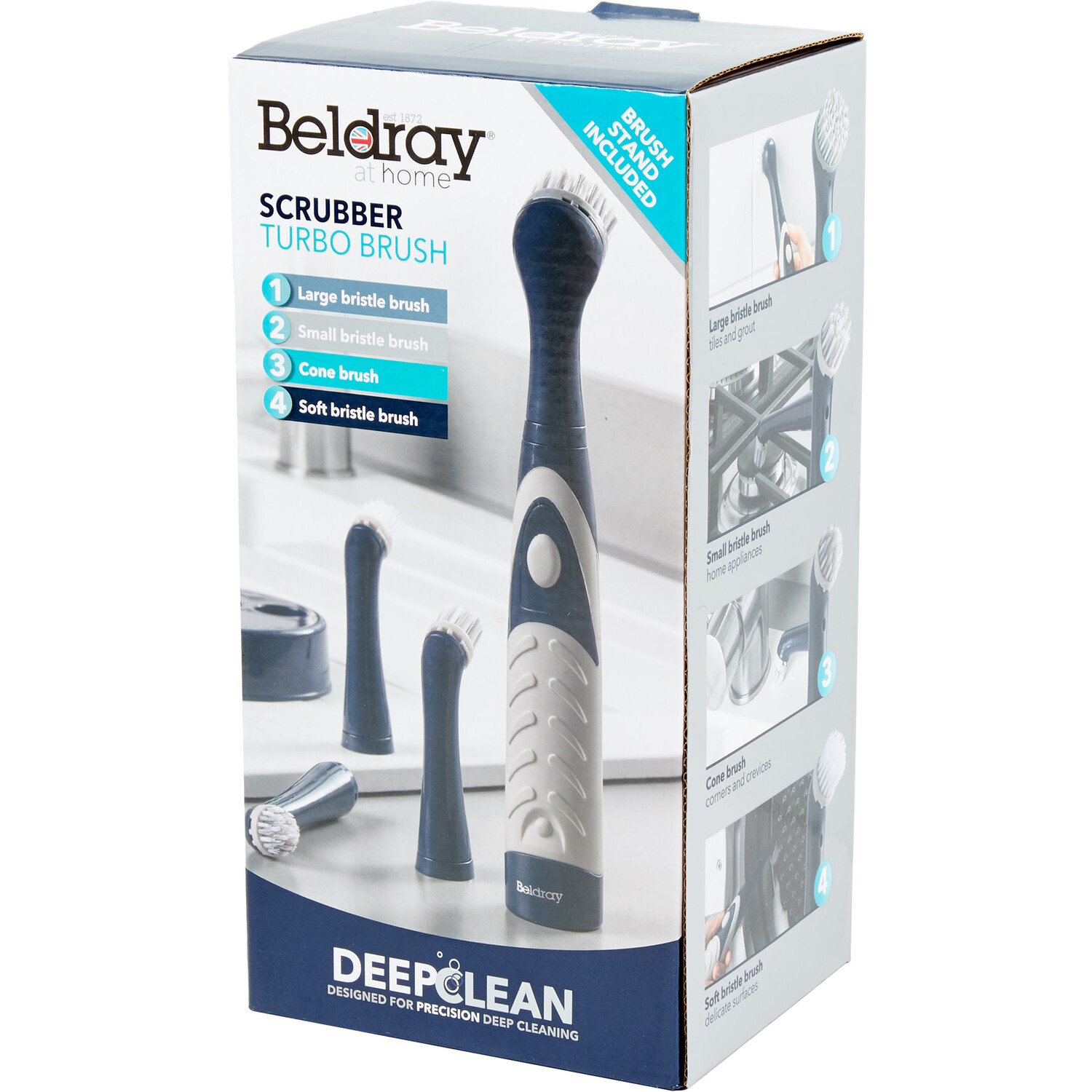 Beldray Deep Clean Scrubber Turbo Cordless Cleaning Brush with Stand Image 2