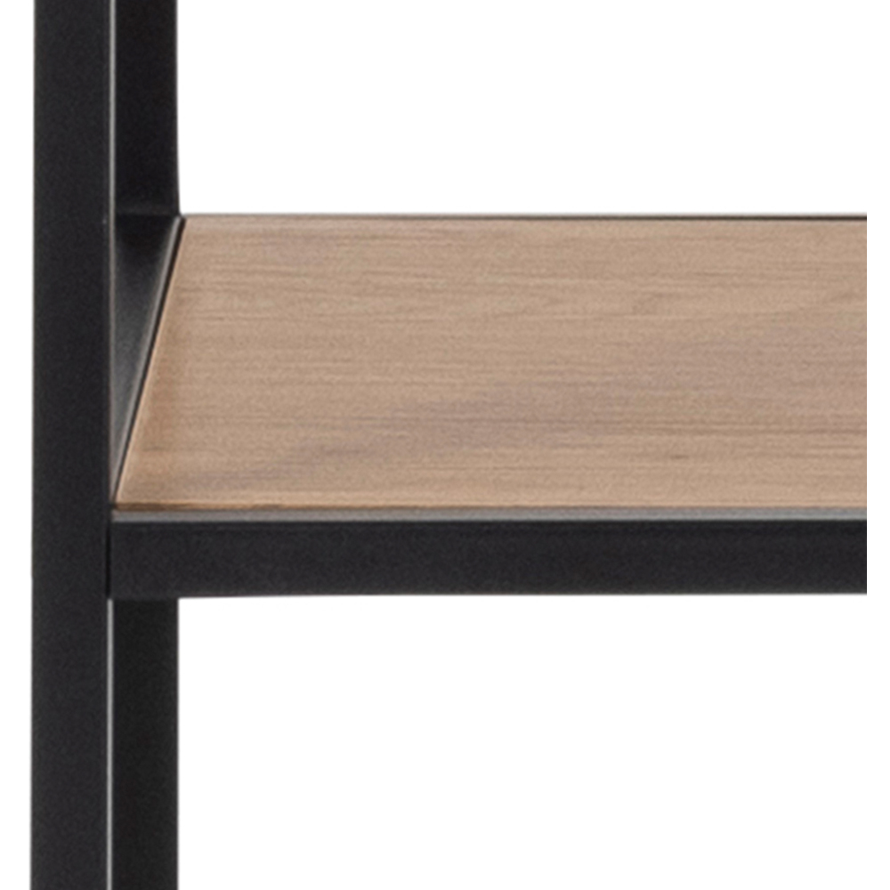 Furniture To Go Seaford Black and Oak 5 Shelf Bookcase Image 8