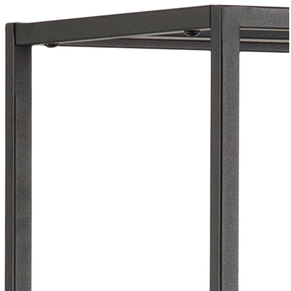 Furniture To Go Newcastle Matt Black 6 Shelf Asymmetrical Bookcase Image 7