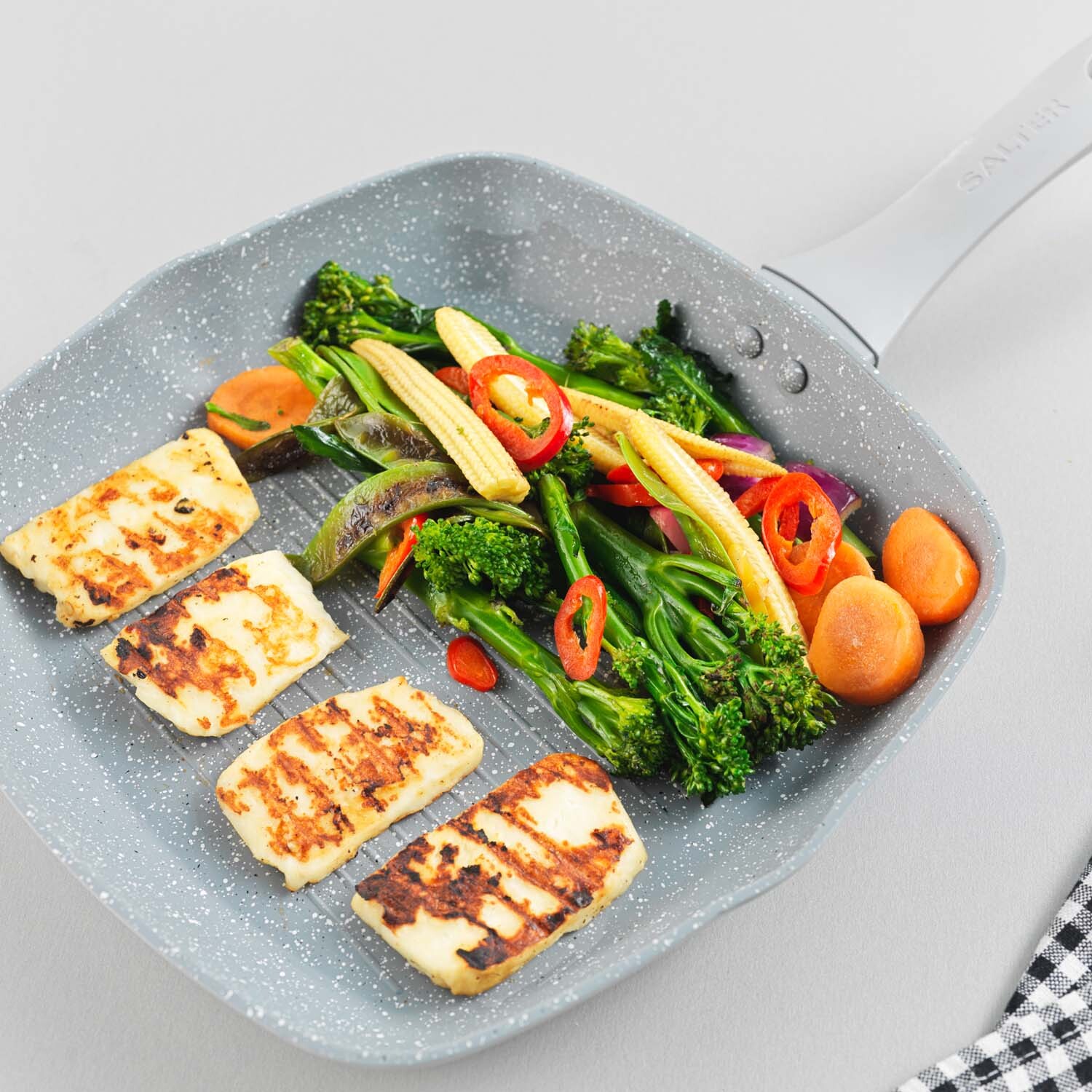 Salter Marblestone Griddle Grey Image 3