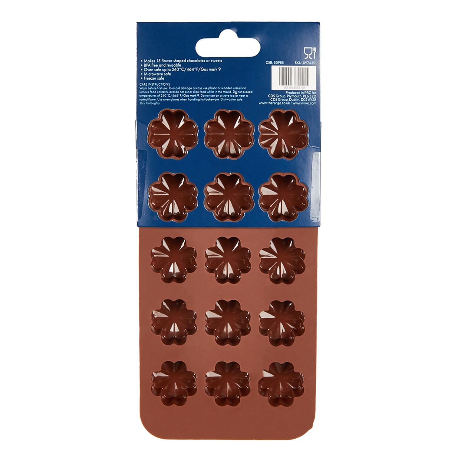 Silicone Flower Chocolate and Sweet Mould - Brown Image 2
