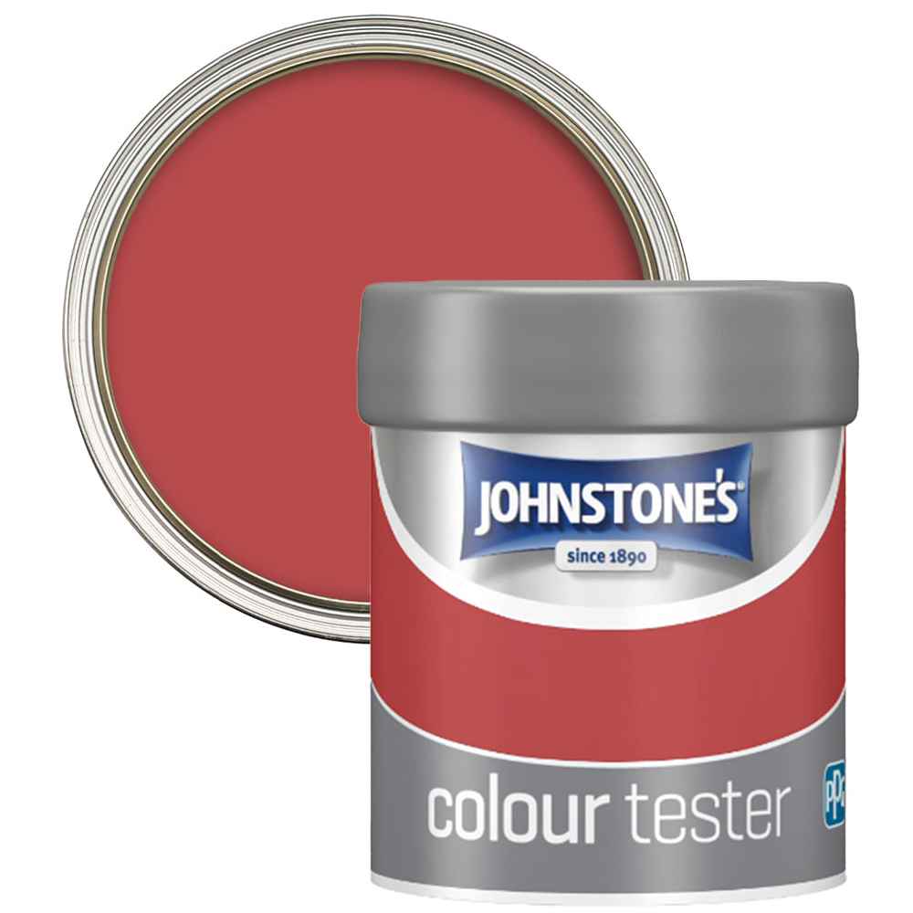 Johnstone's Rich Red Matt Emulsion Tester Pot 75ml Image 3