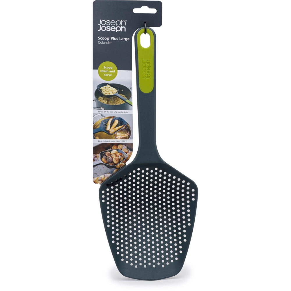 Joseph Joseph Scoop Plus Grey and Green Large Colander Image 3
