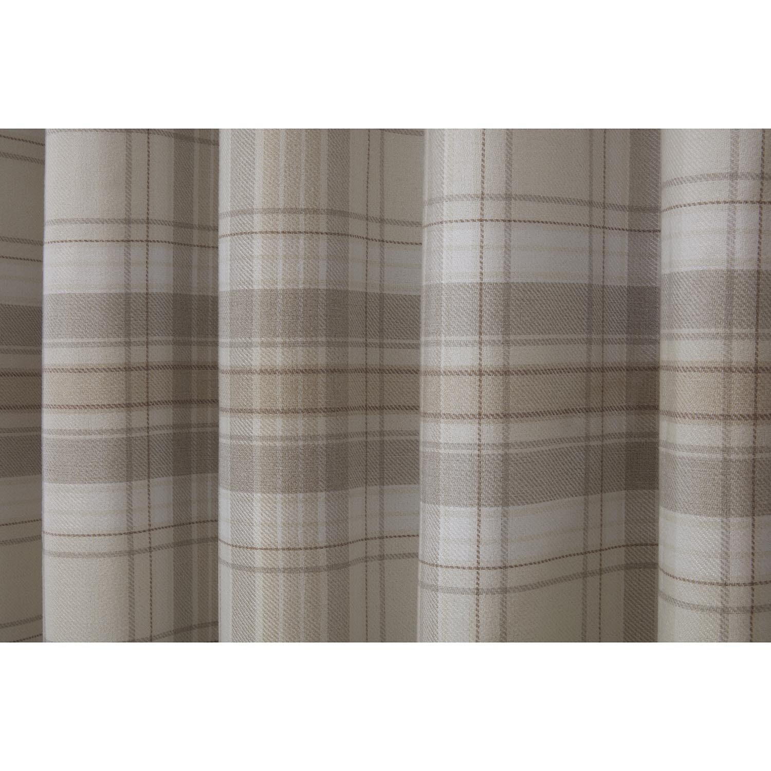 Divante Hatfield Natural Check Blackout Curtains 167 x 137cm Image 4