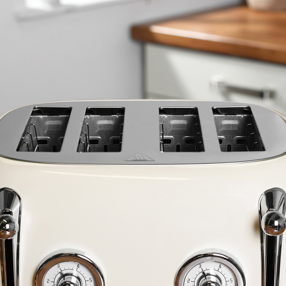 Retro 4 Slice Toaster Cream Image 5