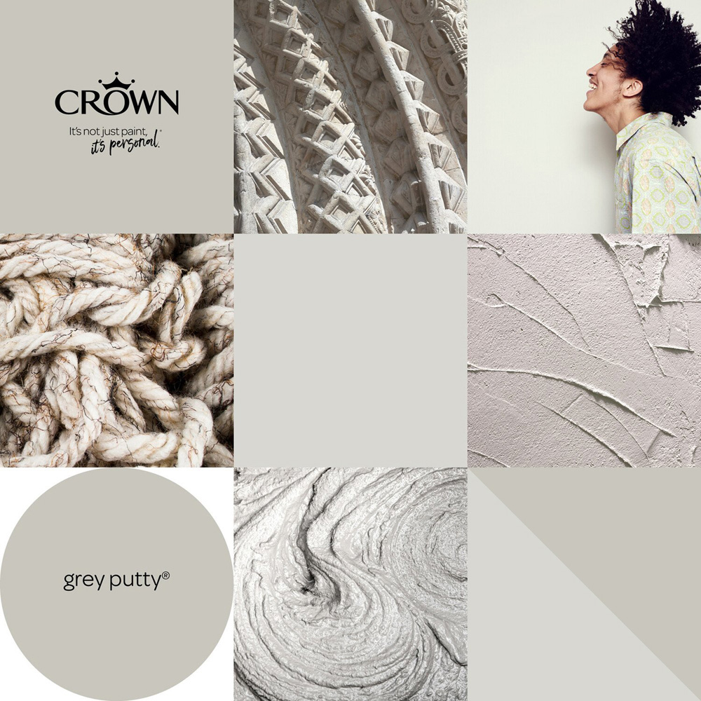 Crown Wall & Ceilings Grey Putty Matt Emulsion 2.5L Image 7