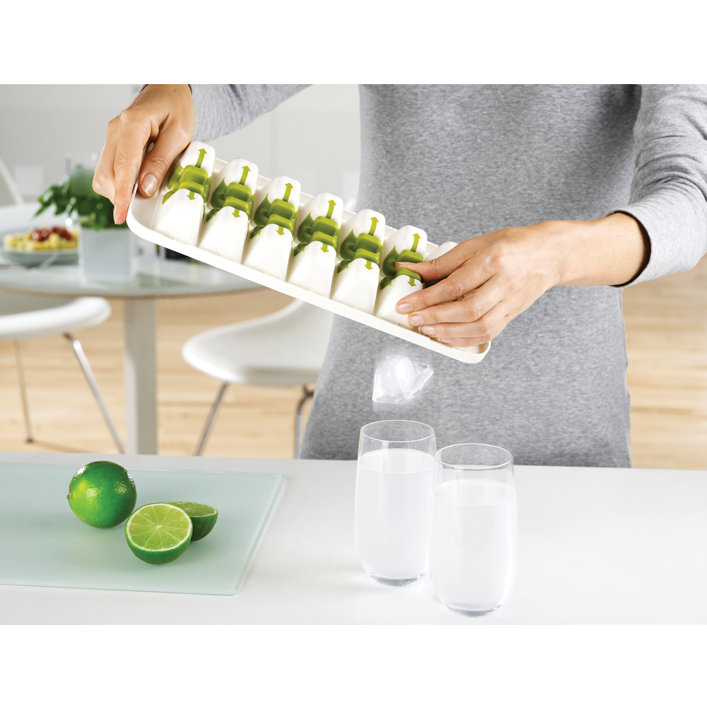 Joseph Joseph QuickSnap Plus White and Green Ice Cube Tray Image 4