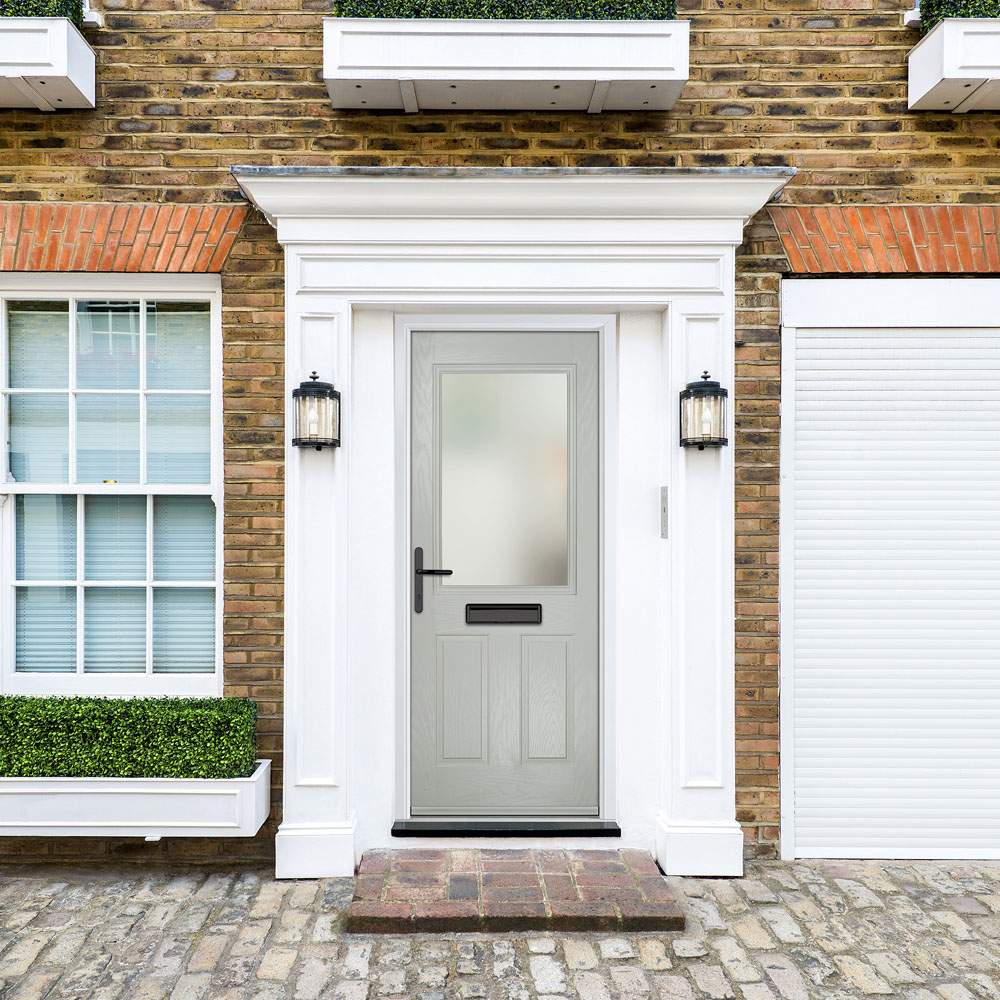 Crystal-Direct Lytham Agate Grey GRP Stipolytte Glass Right Hand Open Front Door 2090 x 890mm Image 2