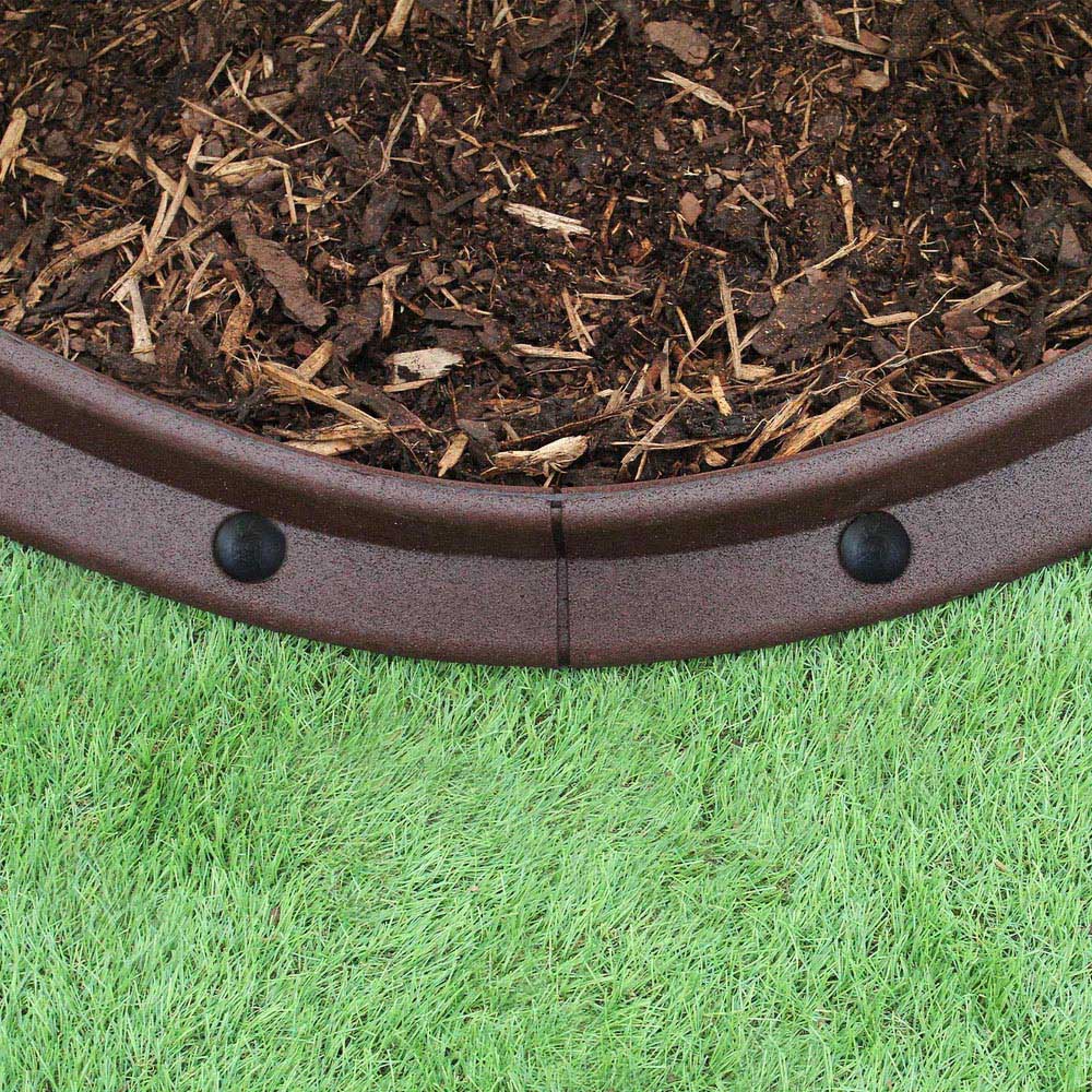 MonsterShop Brown 4ft 50 Pack Flexible Lawn Edging Image 5
