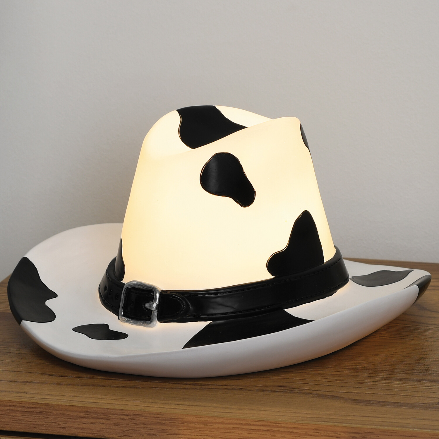 Cowboy Hat LED Night Light White and Black Image 2